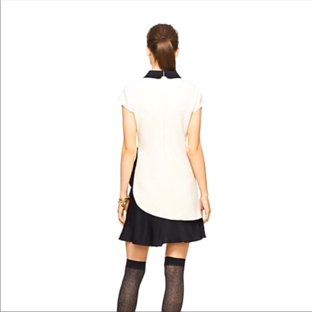 Kate Spade♠️Color Block Crepe Ruffle Sheath Dress - Picture 2 of 4